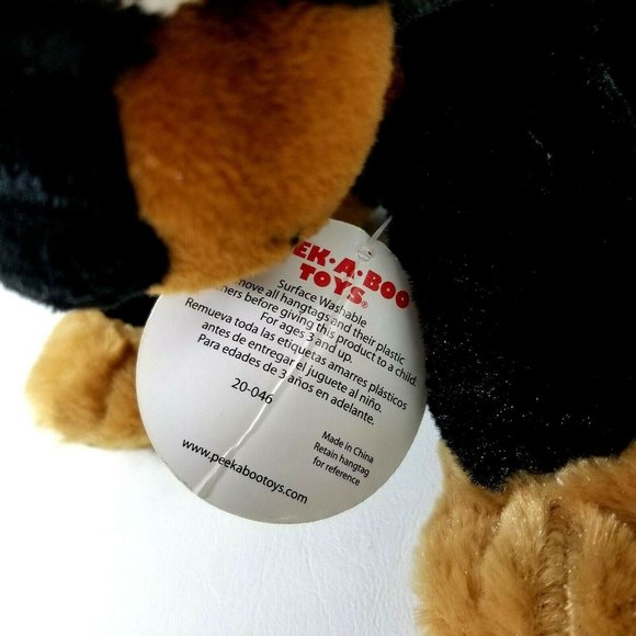 Rottweiler Puppy Dog Plush by Peek a Boo Toys - Picture 4 of 5